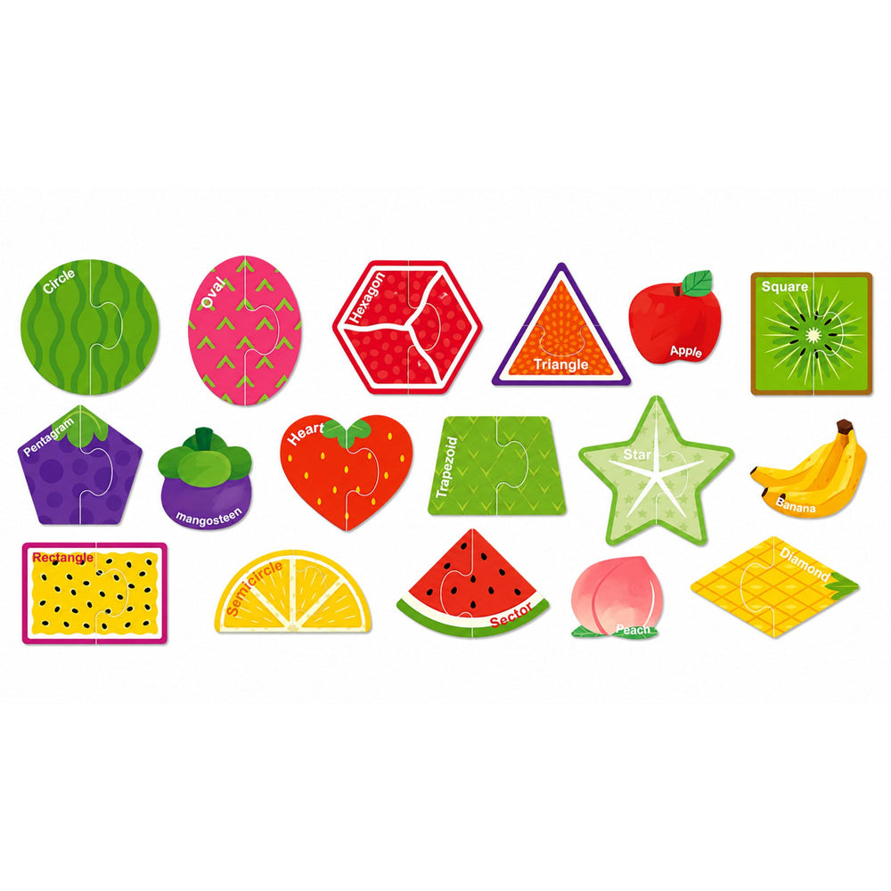 Magnetic Puzzle Learning Fruits Magnets for Blackboards and Refrigerators 30 Pieces.