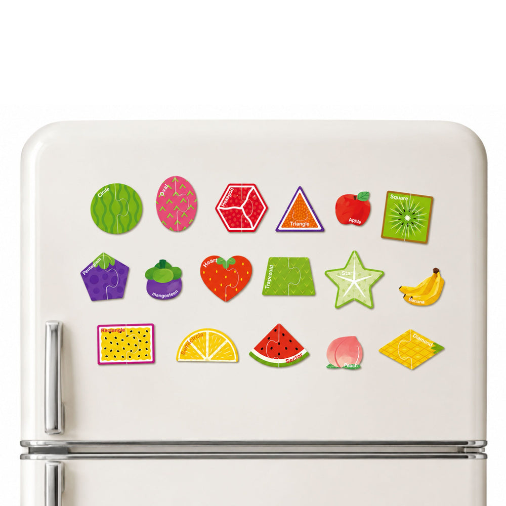 Magnetic Puzzle Learning Fruits Magnets for Blackboards and Refrigerators 30 Pieces.