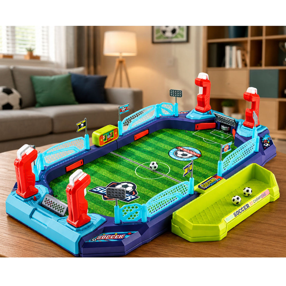2 in 1 Tabletop Soccer Hockey Arcade Game for 2 Players Counter