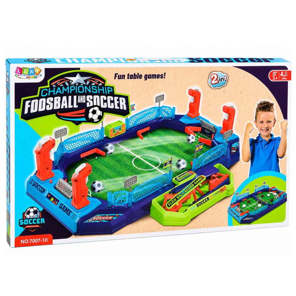 2 in 1 Tabletop Soccer Hockey Arcade Game for 2 Players Counter