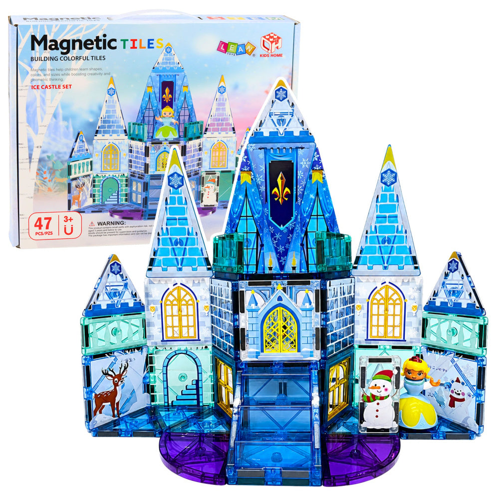 Magnetic Construction Blocks Ice Princess Castle Blue 47 pcs.