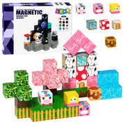 Set of Magnetic Blocks Cubes Cubes Pixels Unicorns 3D 50 pcs.