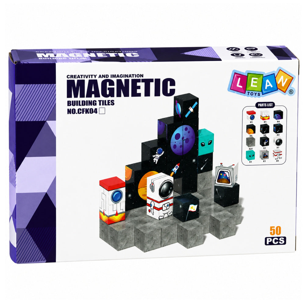 Set of Magnetic Blocks Cubes Cubes Pixels Unicorns 3D 50 pcs.