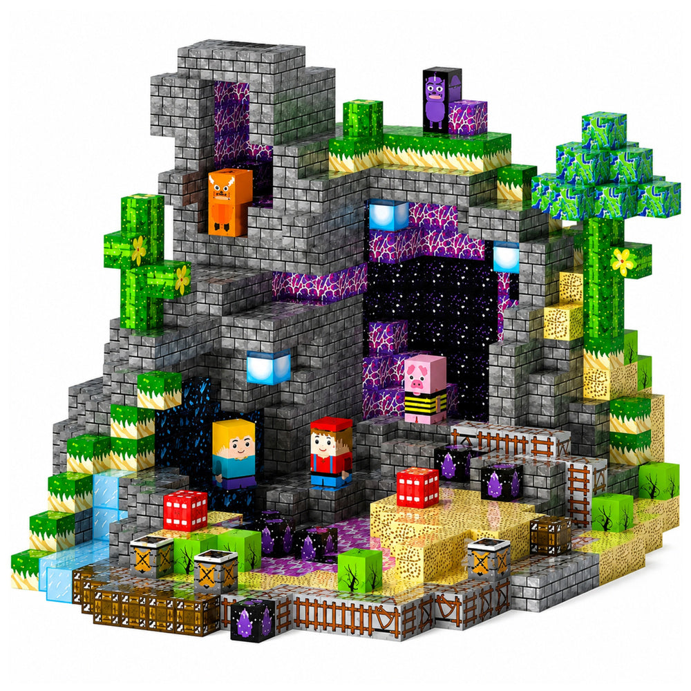 Magnetic Blocks Pixels Cubes Cubes Square World 100 pcs.