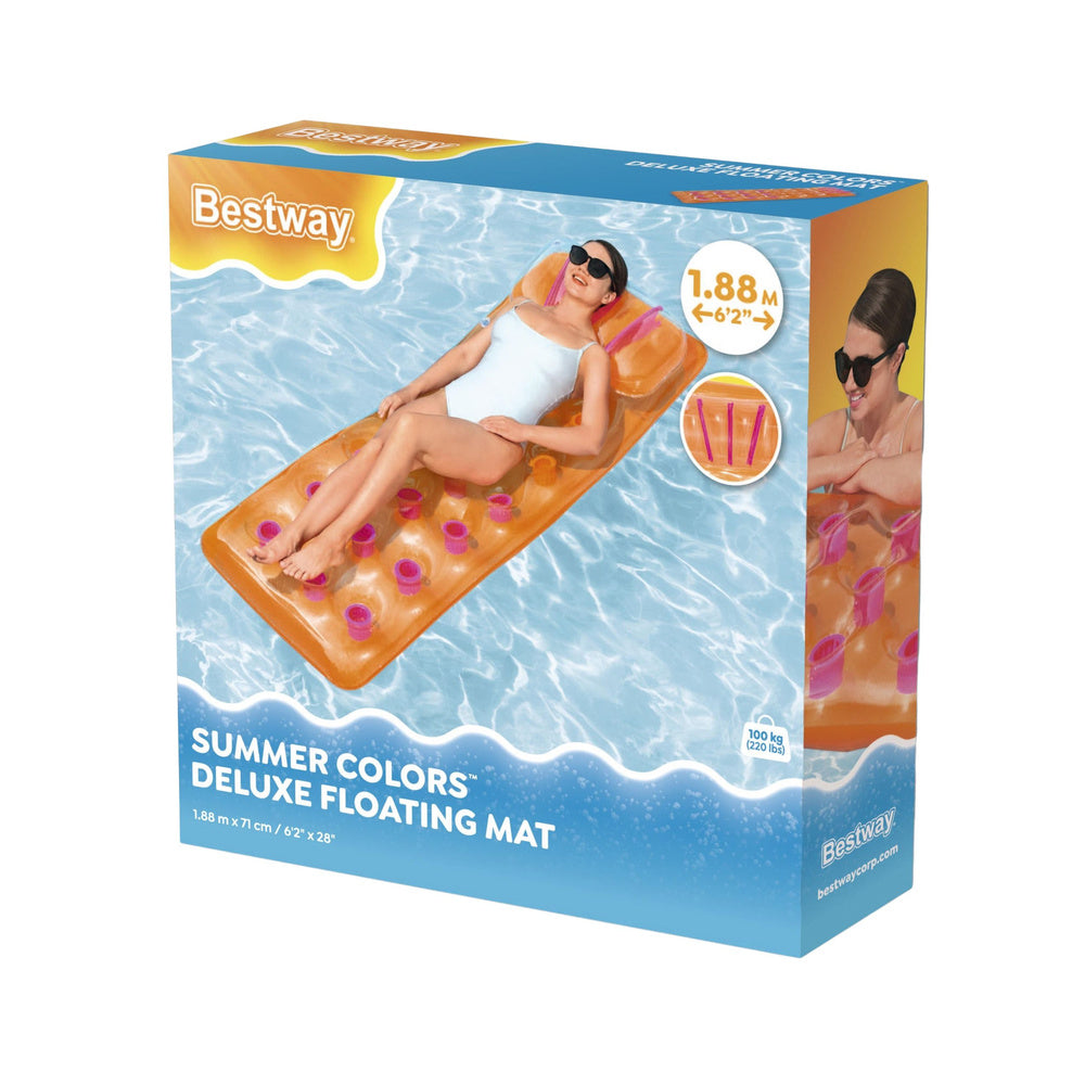 Inflatable Mattress for Swimming Pool Orange Bestway 43015