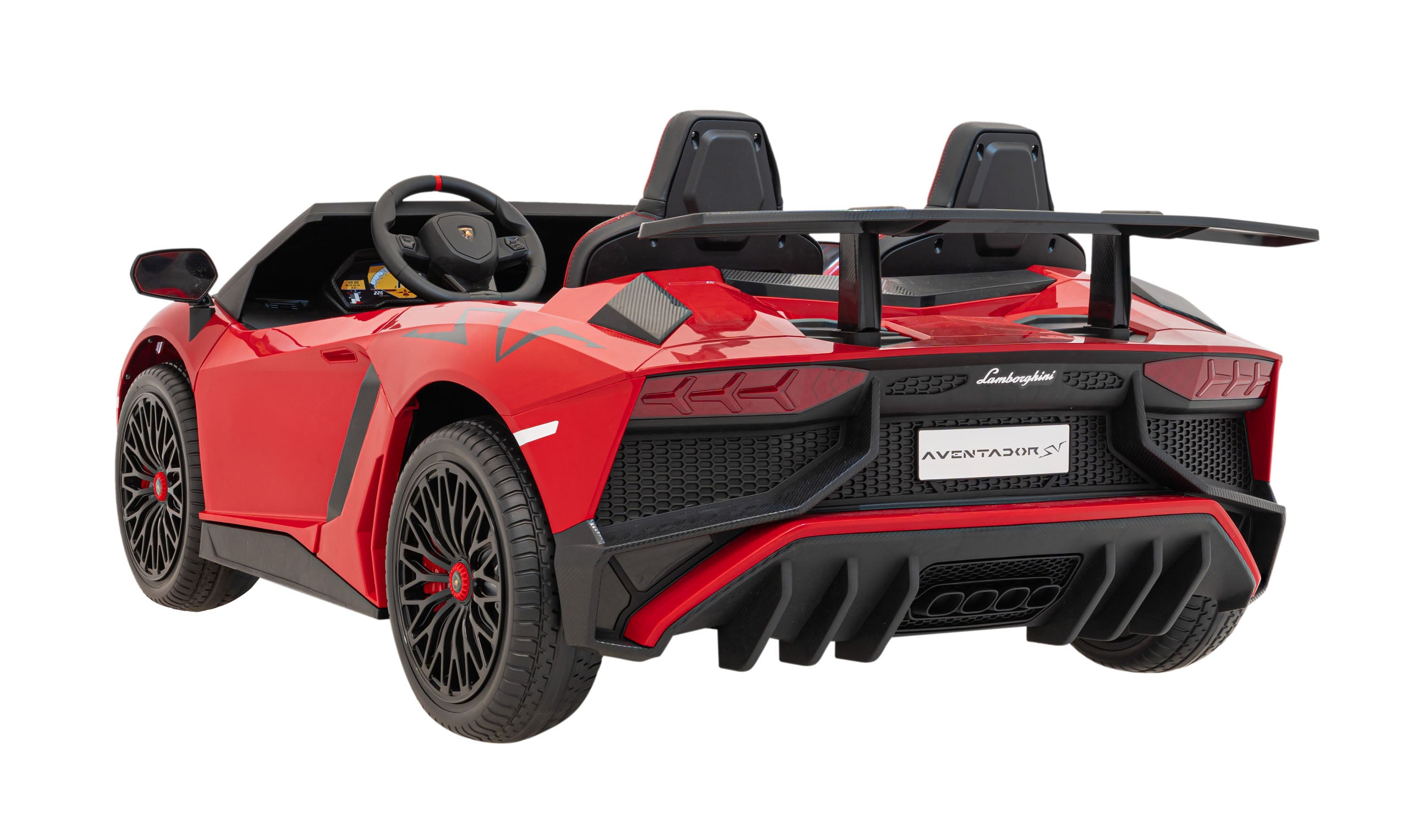 Licencirani auto na akumulator Lamborghini Aventador SV - dvosjed - crveni