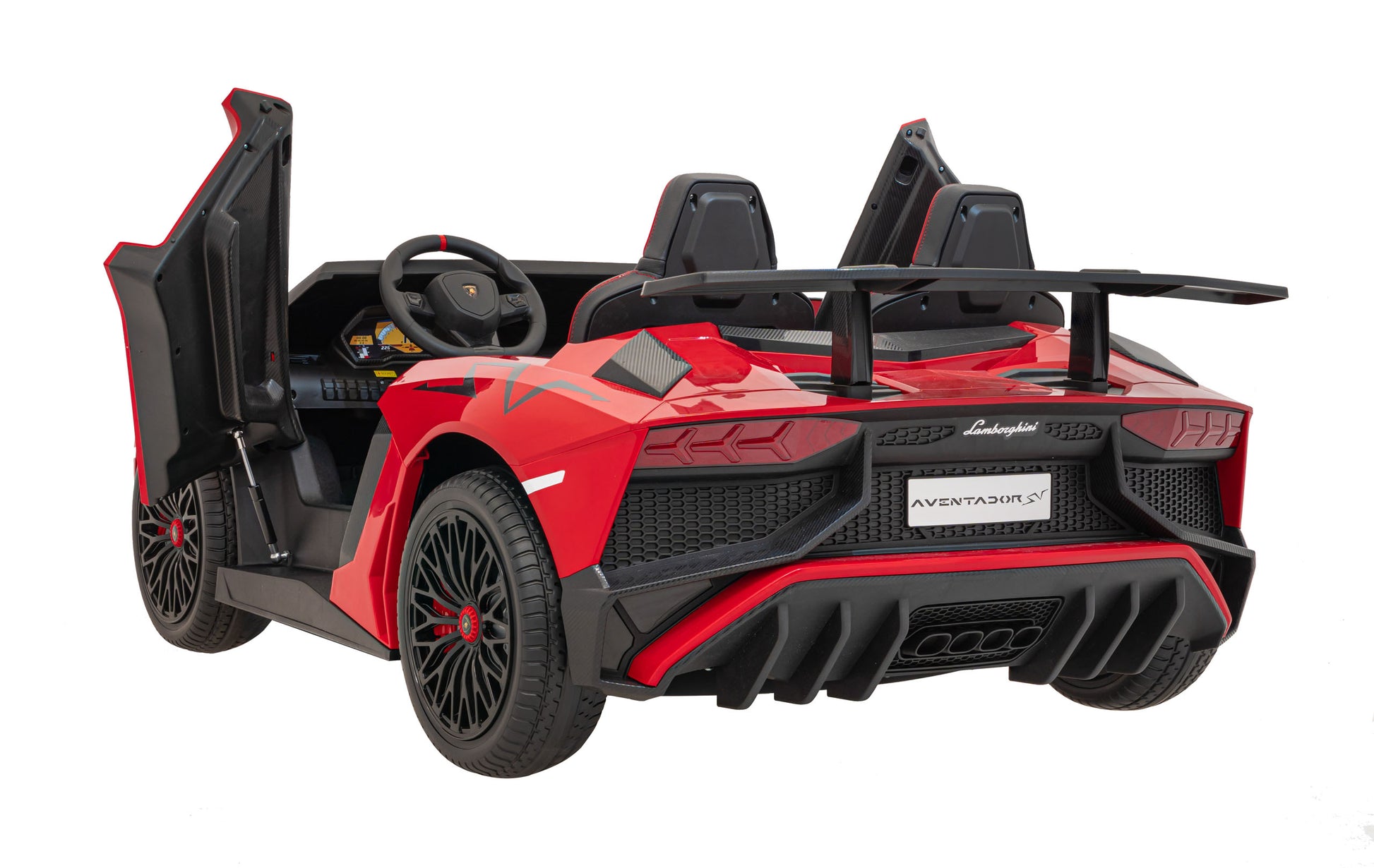 Licencirani auto na akumulator Lamborghini Aventador SV - dvosjed - crveni