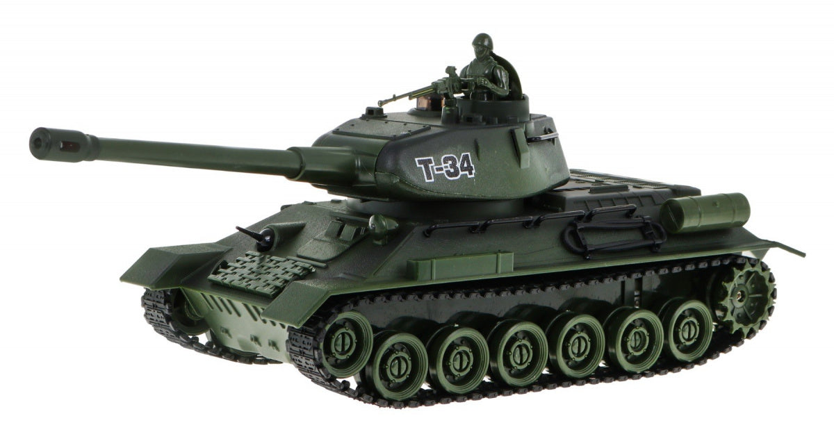 Tenkovi na daljinsko upravljanje 2u1 T-34 u omjeru 1:28 - plavi i zeleni