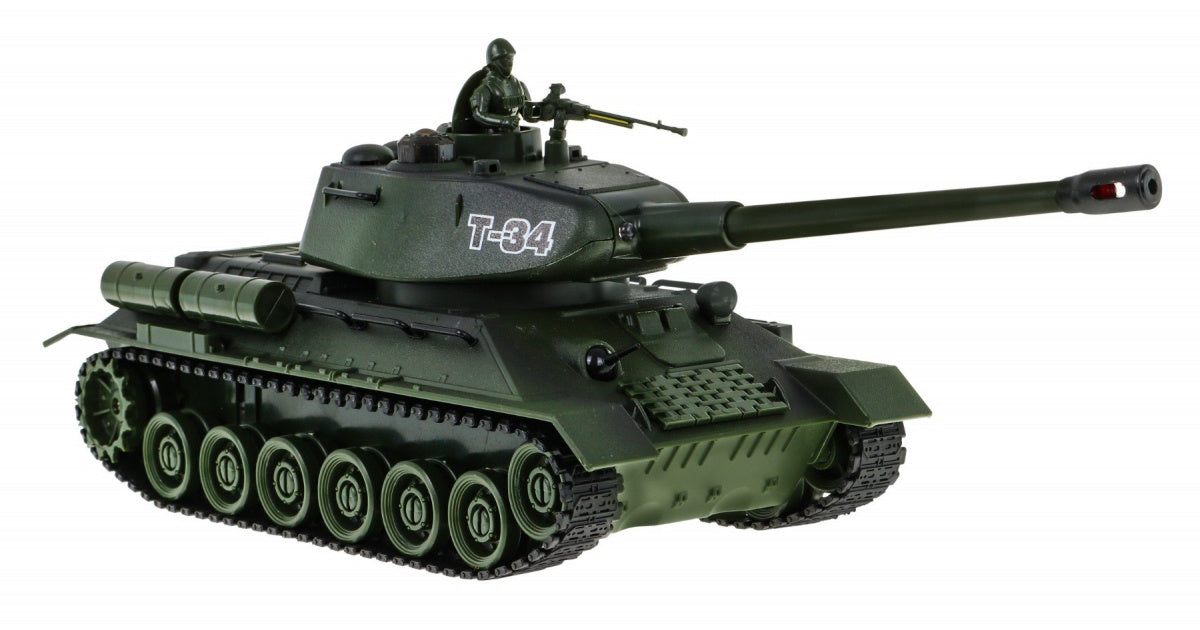 Tenkovi na daljinsko upravljanje 2u1 T-34 u omjeru 1:28 - plavi i zeleni