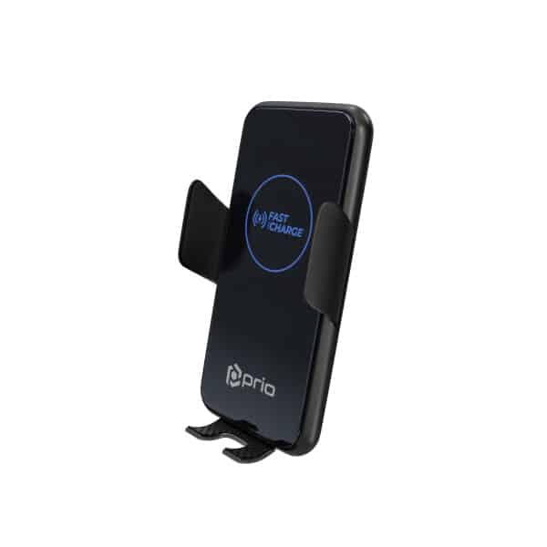 Prio Fast Charge brezžični avto polnilec 15W (USB C) črn