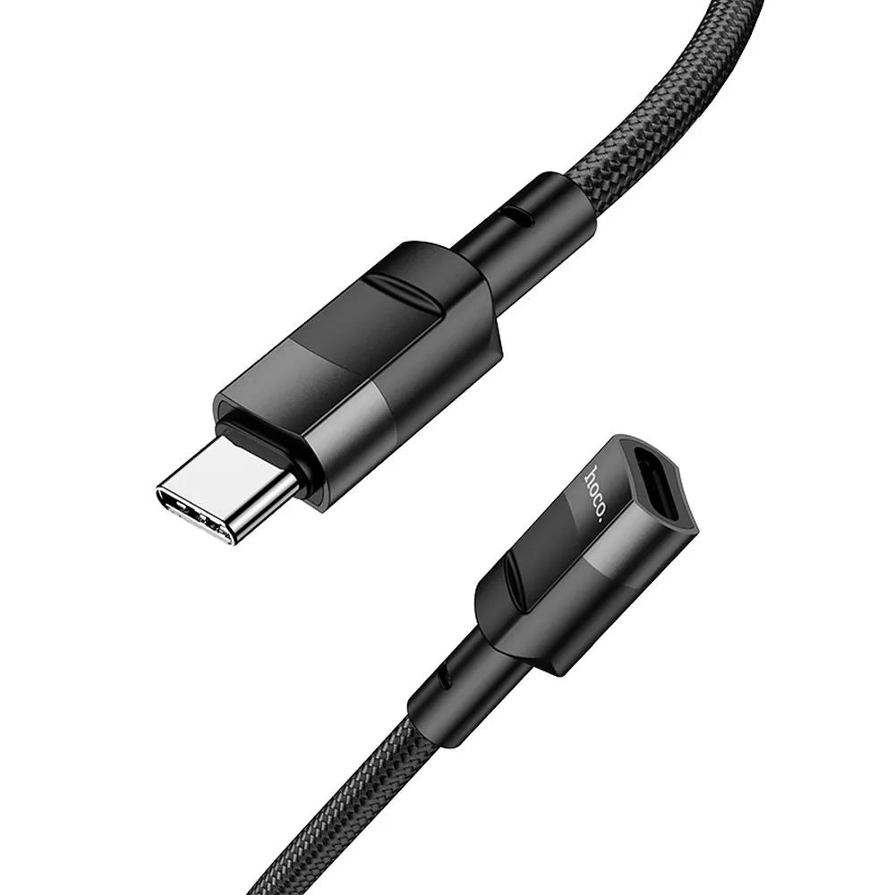 HOCO adapter tip C (moški) na tip C (ženski) U107 1,2 m črn
