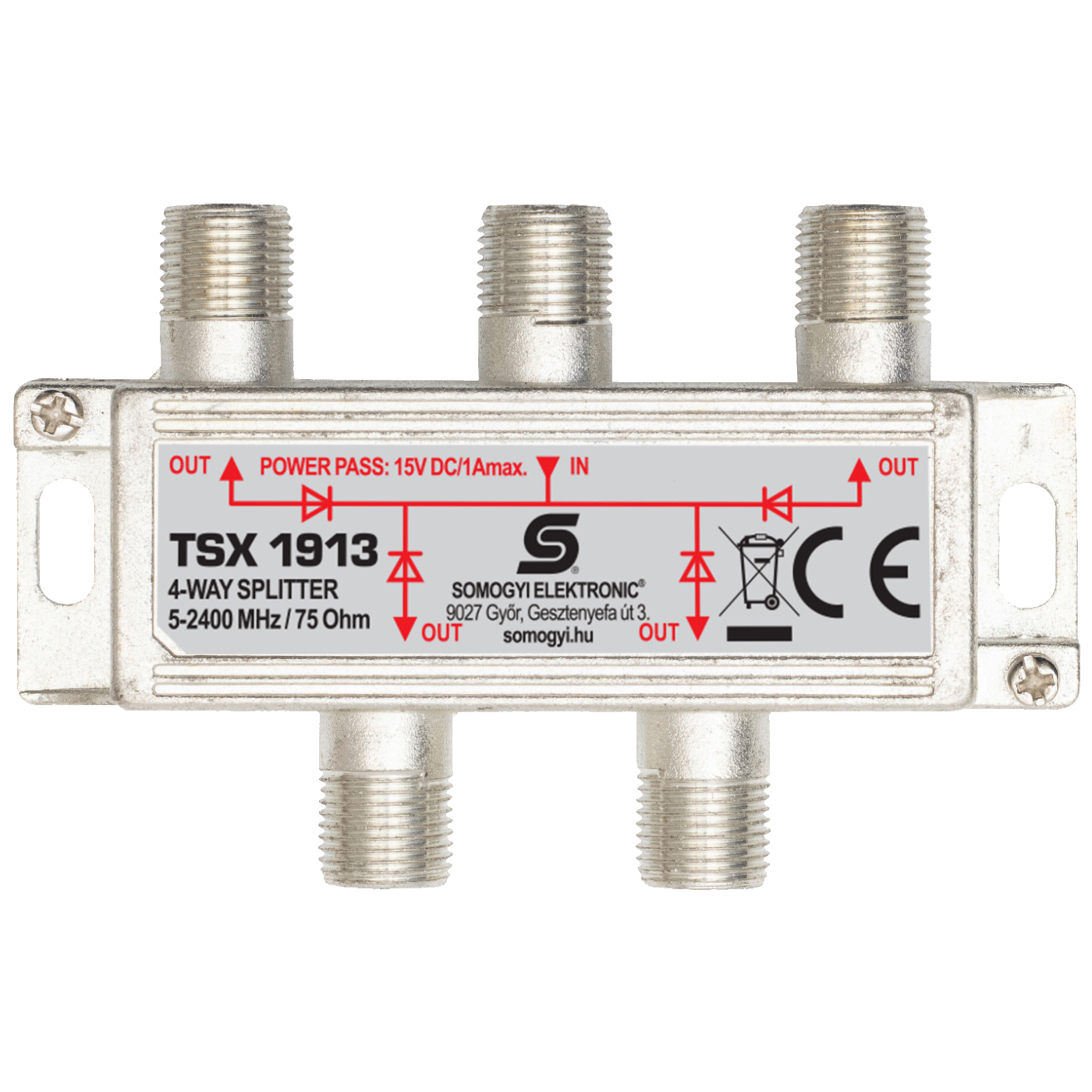 USE Antenski razdjeljnik 1 ulaz 4 izlaza, 5-2400 MHz - TSX 1913