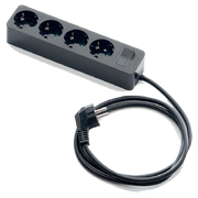 Famatel Produžni kabel 4 utičnice, 1.5m, prekidač, crni, 1.5mm² - 2628N-PK4/1.5