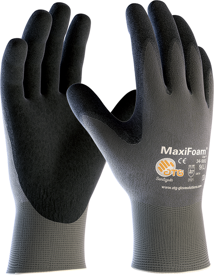 ATG rukavica MaxiFoam sivo-crna