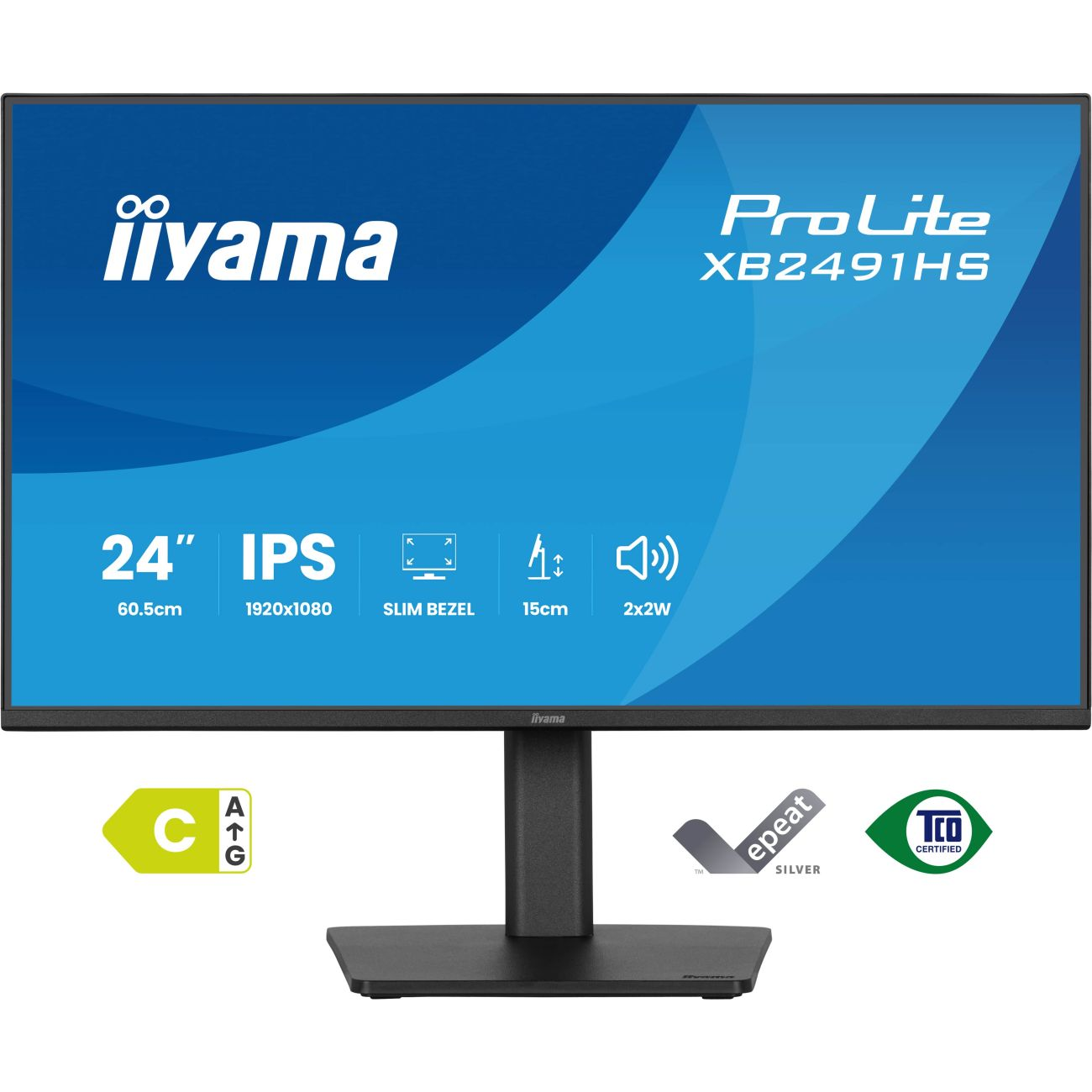 iiyama ProLite XB2491HS-B1 računalni monitor 60,5 cm (23.8") 1920 x 1080 pikseli Full HD LCD Crno