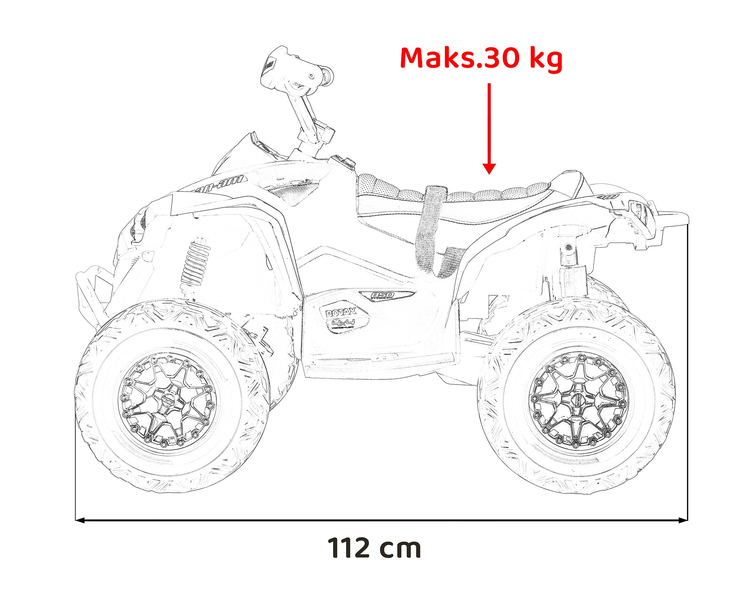 Quad Maverick ATV White