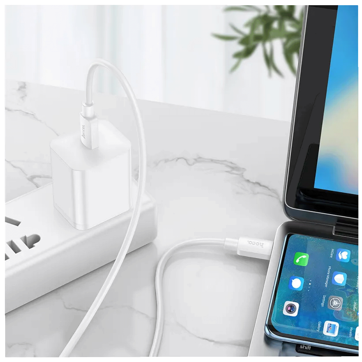 hoco. USB kabl za smartphone, type C, 60W, bijela - X96 Hyper, 60W, White