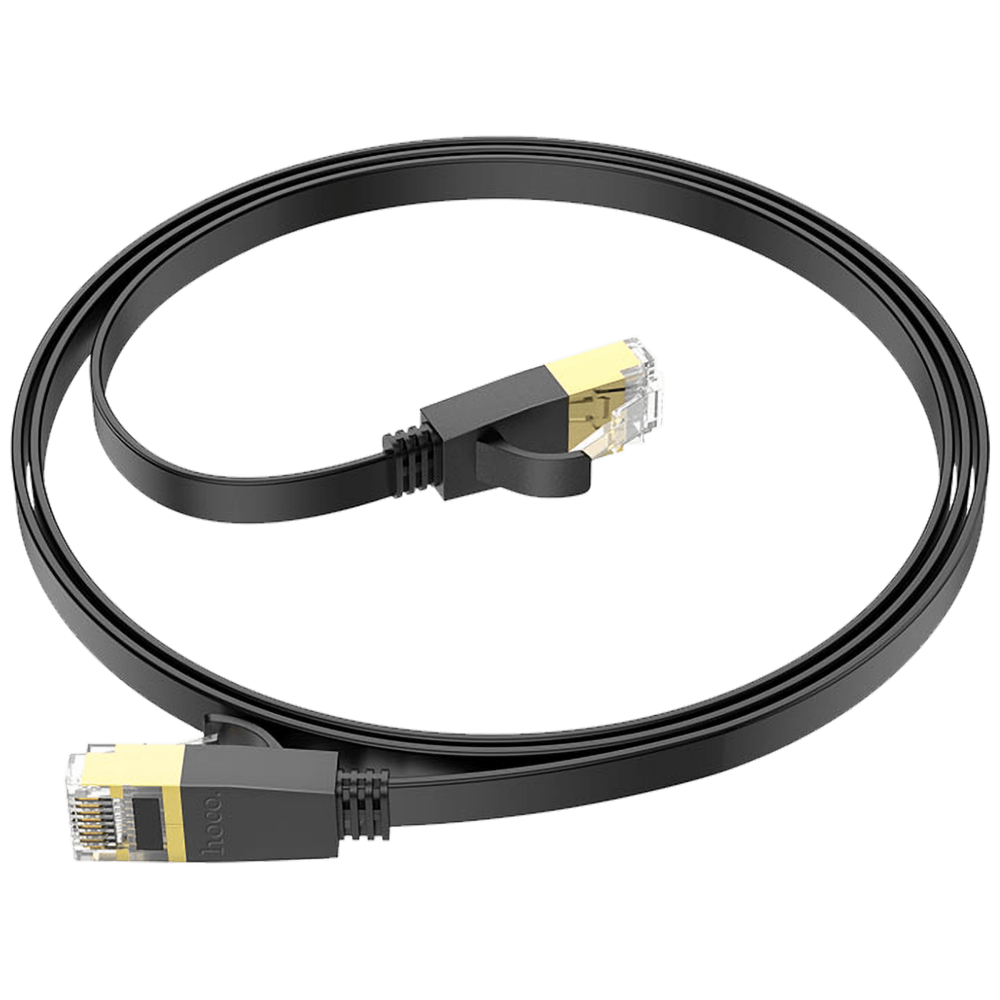 hoco. Mrežni kabl, CAT6, Gigabit Ethernet, flat, 1 met., crna - US07 General, 1 met.