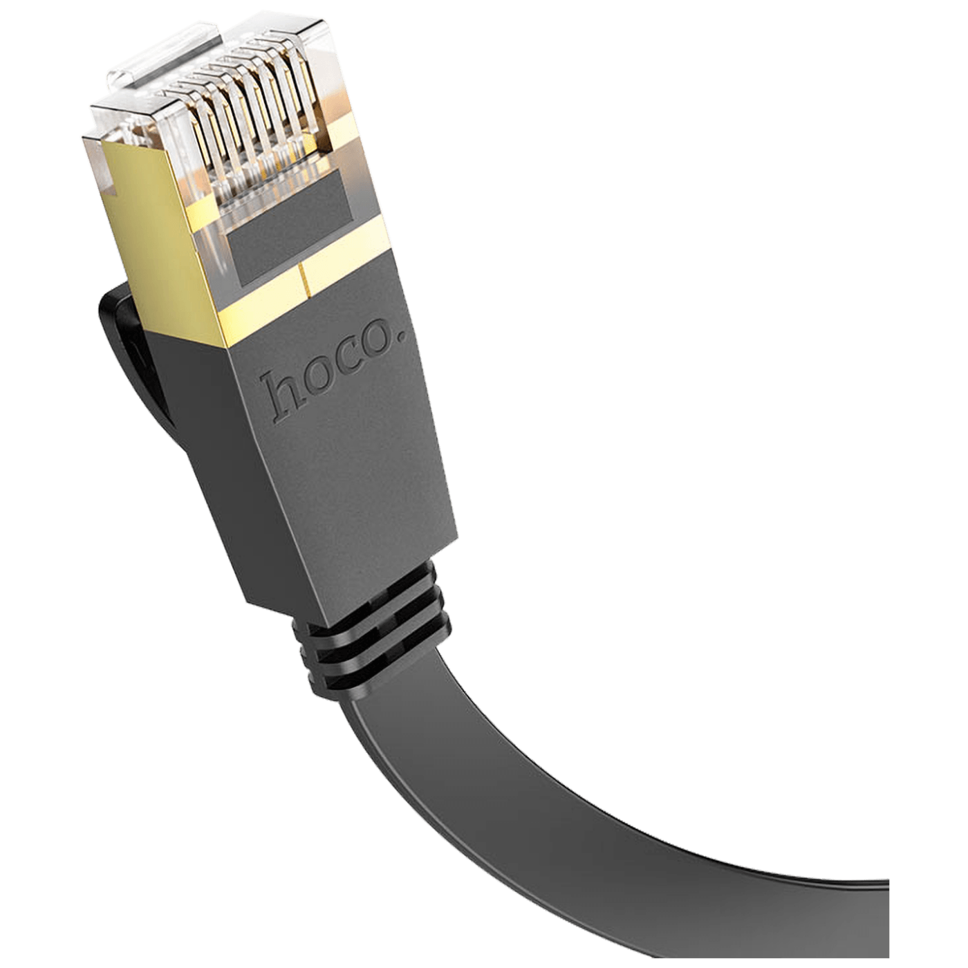 hoco. Mrežni kabl, CAT6, Gigabit Ethernet, flat, 10 met., crna - US07 General, 10 met.