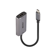 Lindy 43327 prilagodnik za video kabel 0,11 m USB Tip-C HDMI Crno, Sivo