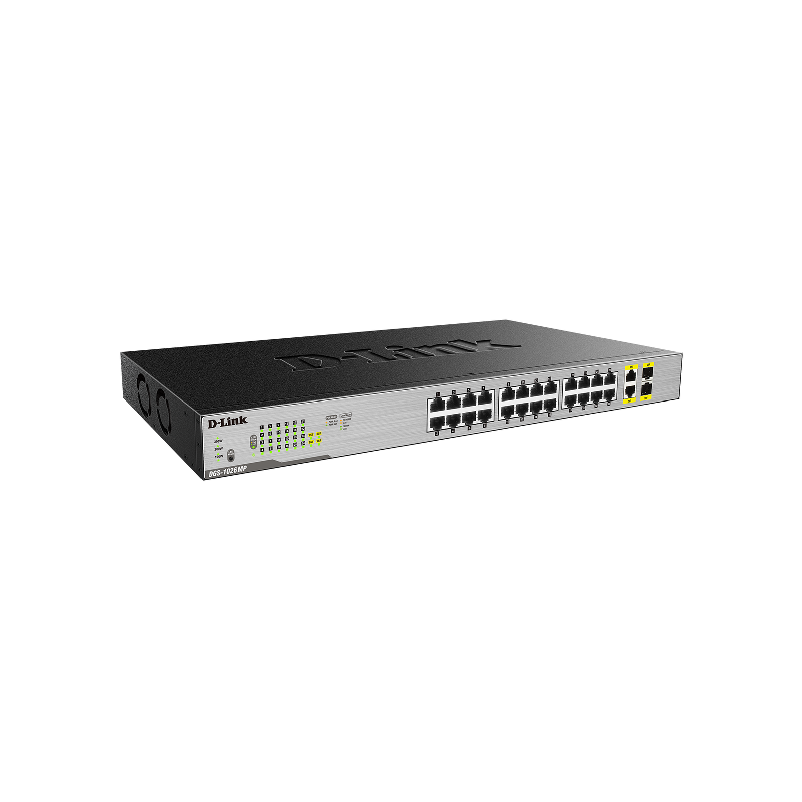 D-Link DGS-1026MP mrežni prekidač Neupravljano Gigabit Ethernet (10/100/1000) Podrška za napajanje putem Etherneta (PoE) Crno, Sivo