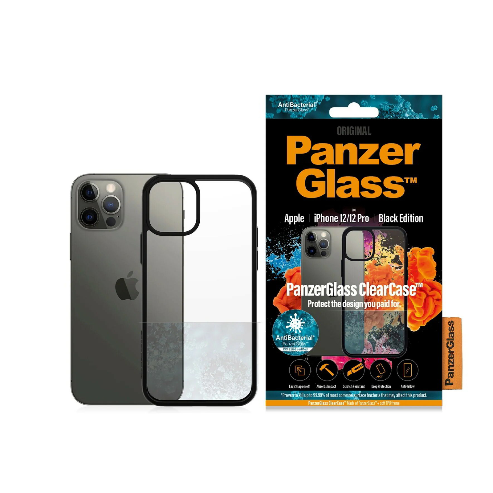 PanzerGlass 0252 maska za mobitel 15,5 cm (6.1") Poklopac Crno
