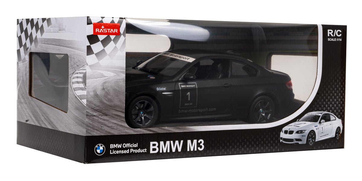 Licencirani auto na daljinsko upravljanje BMW M3 1:14 RASTAR - crni
