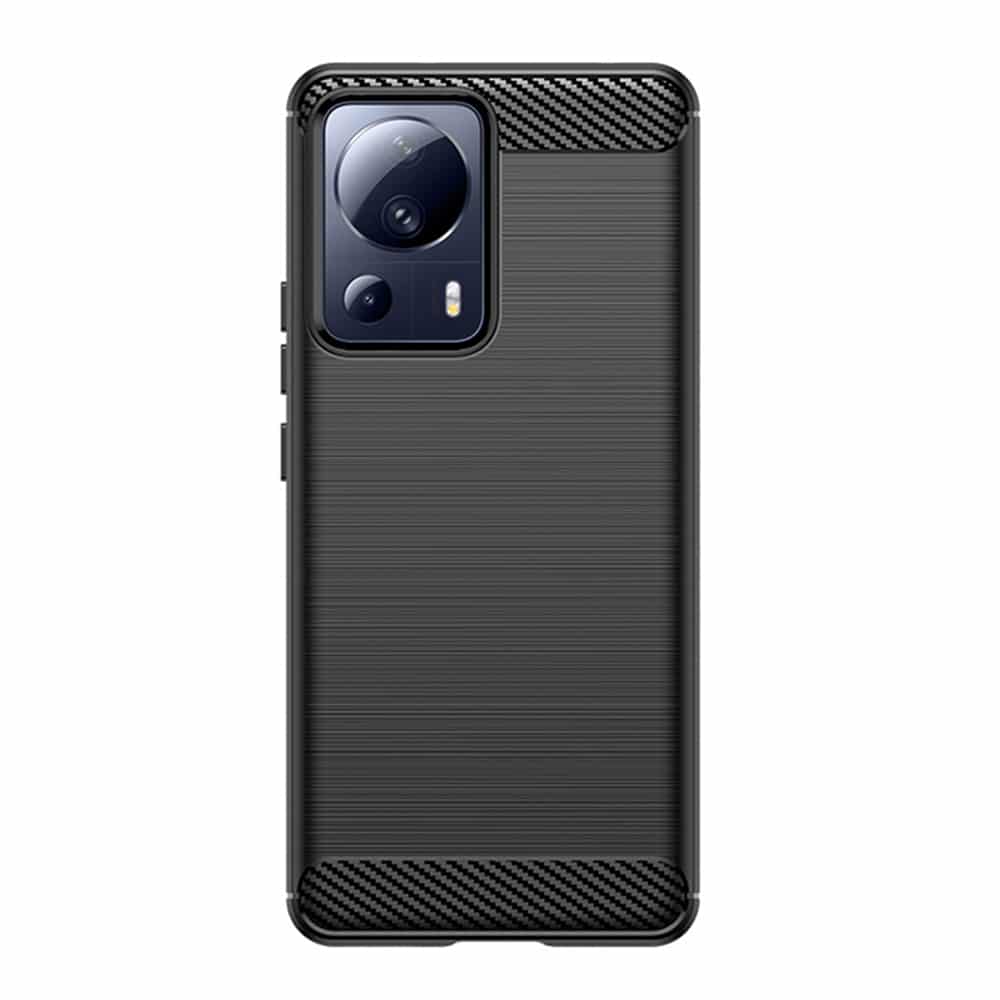 Techsuit Carbon Silicone ovitek za Xiaomi 13 Lite – črna