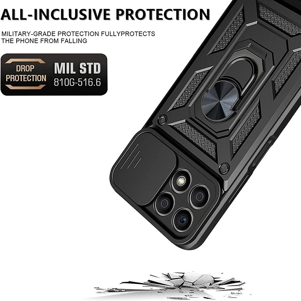 Techsuit – serija CamShield zaščitnih ovitkov za Honor X8a – črna