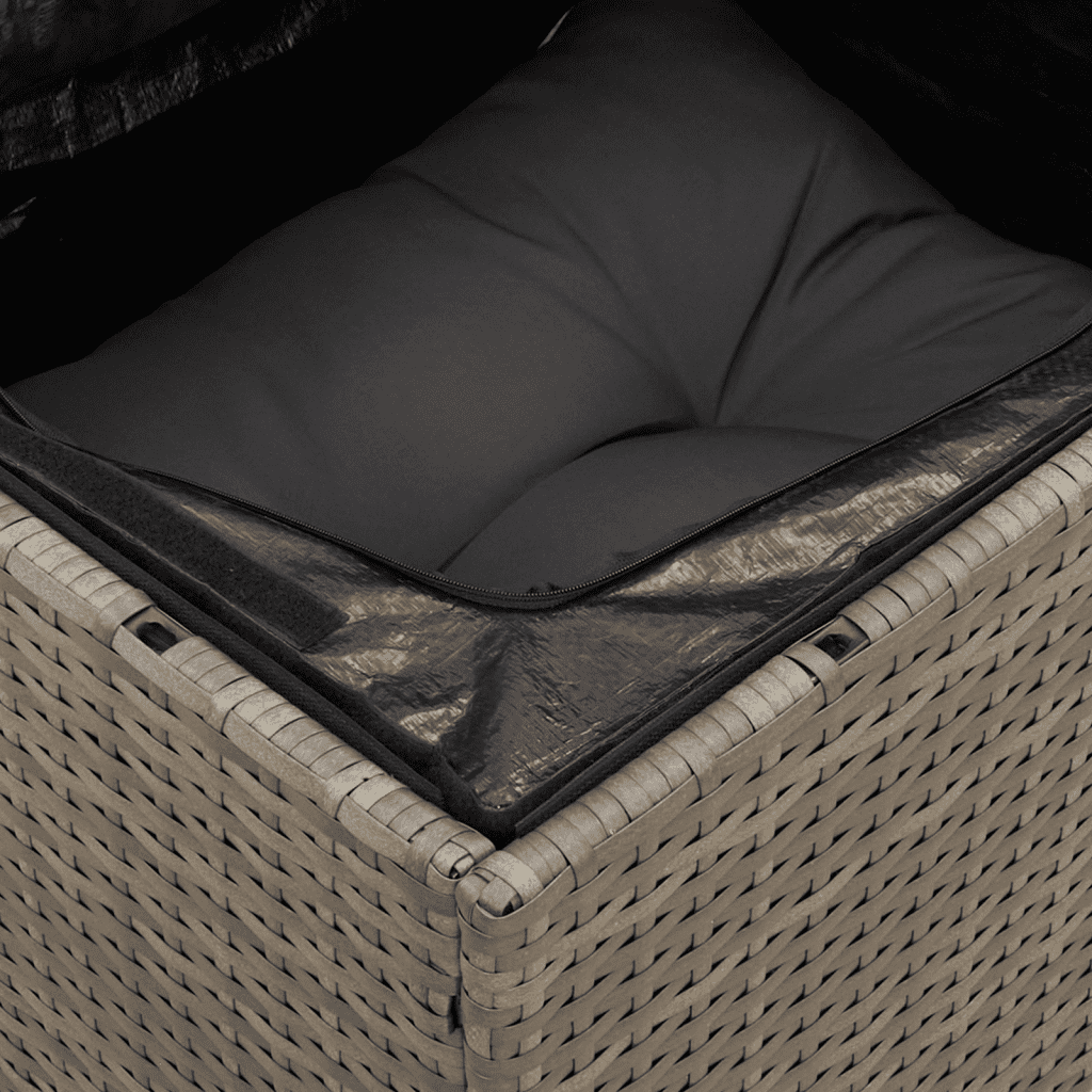 9-dijelni set vrtnih sofa od poliratana s jastucima sivi Siva 55 x 55 x 37 cm