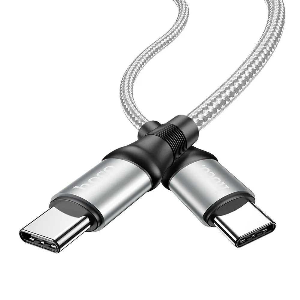 HOCO kabel Type C v Type C Exquisite Power Delivery PD 100W X50 2 metra siv