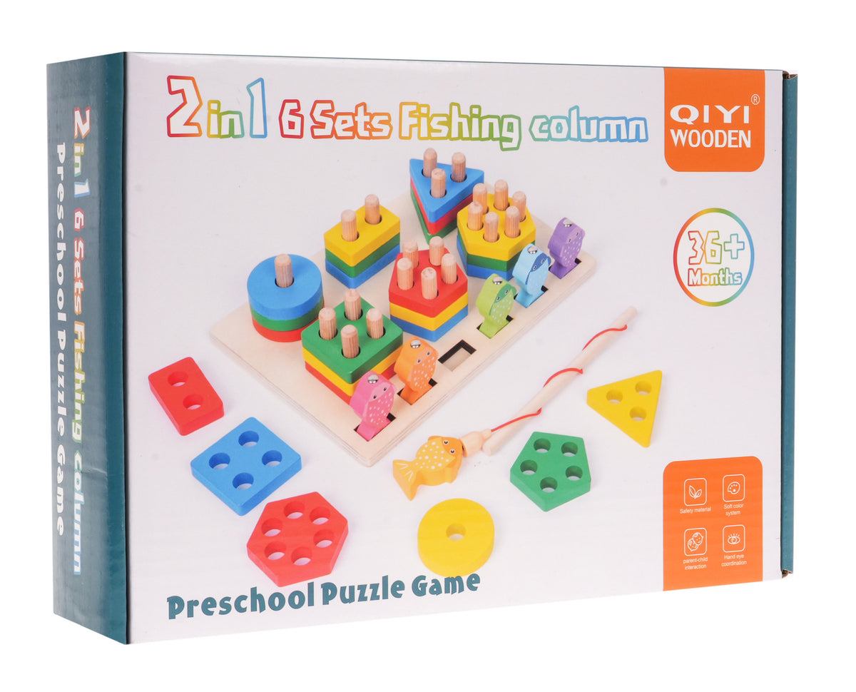 Wooden Puzzle + Fishing