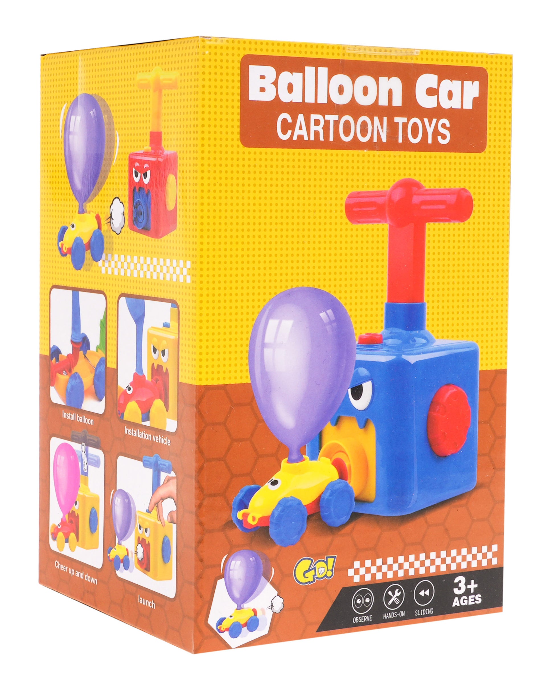 Set automobila s pogonom na balon - šareni