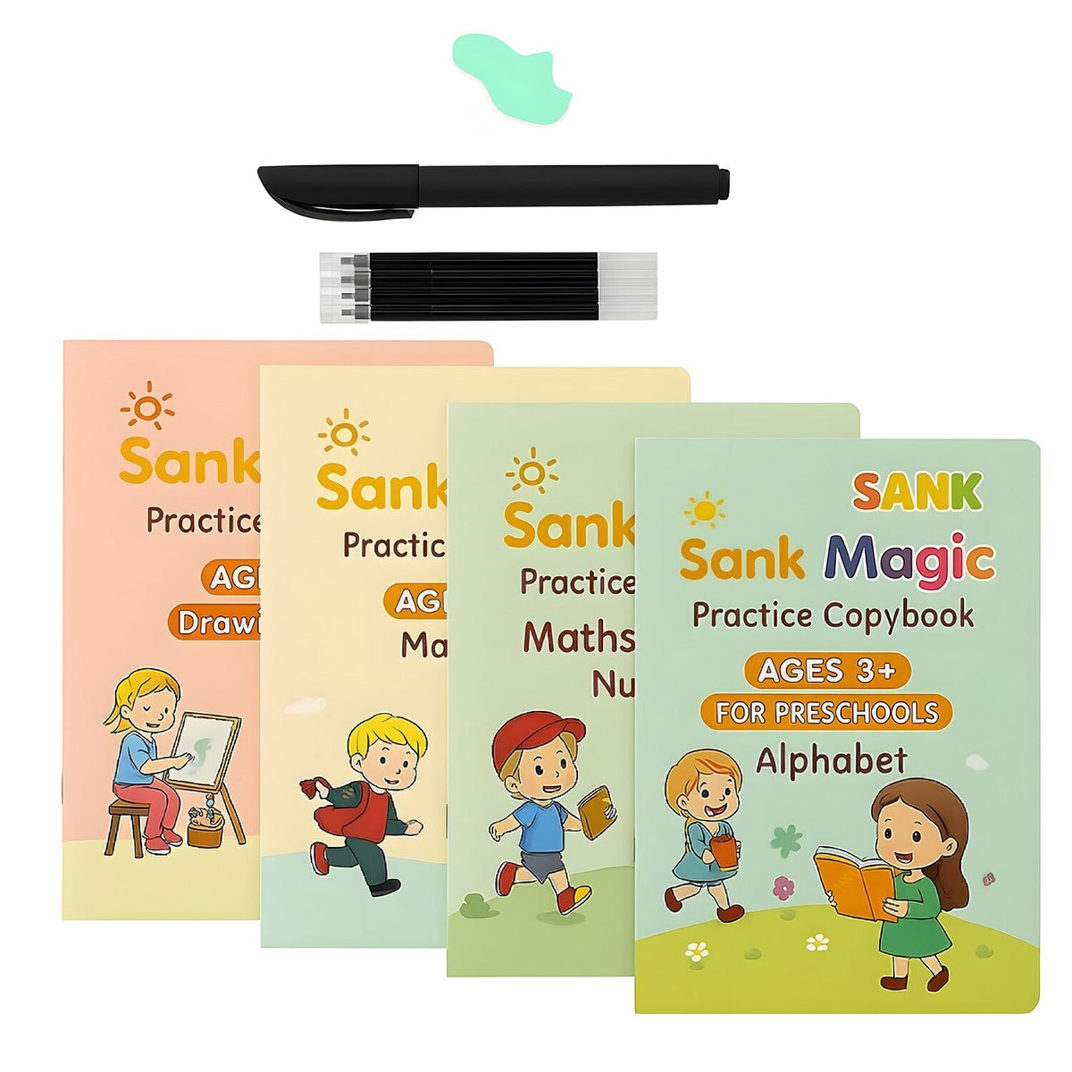 Set bilježnica za djecu - Tirkizna ergonomska drška