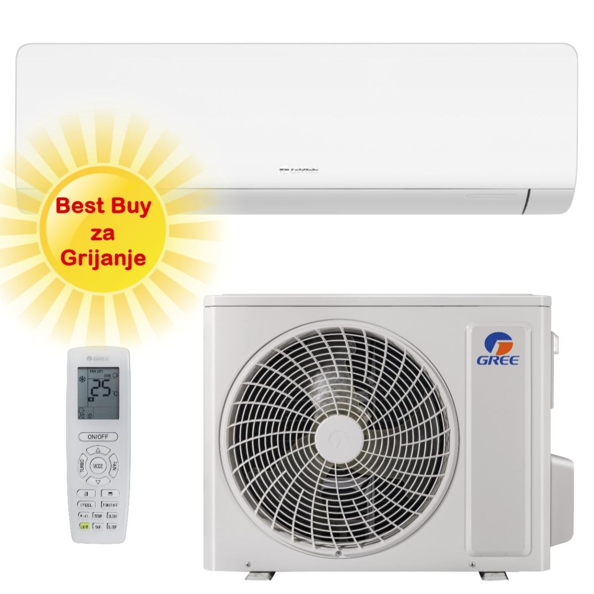 GREE KLIMA UREĐAJ 5,3kW GWH18AWDXD - Cosmo Regular, za prostor do 50m2, R32, A++ energetska klasa