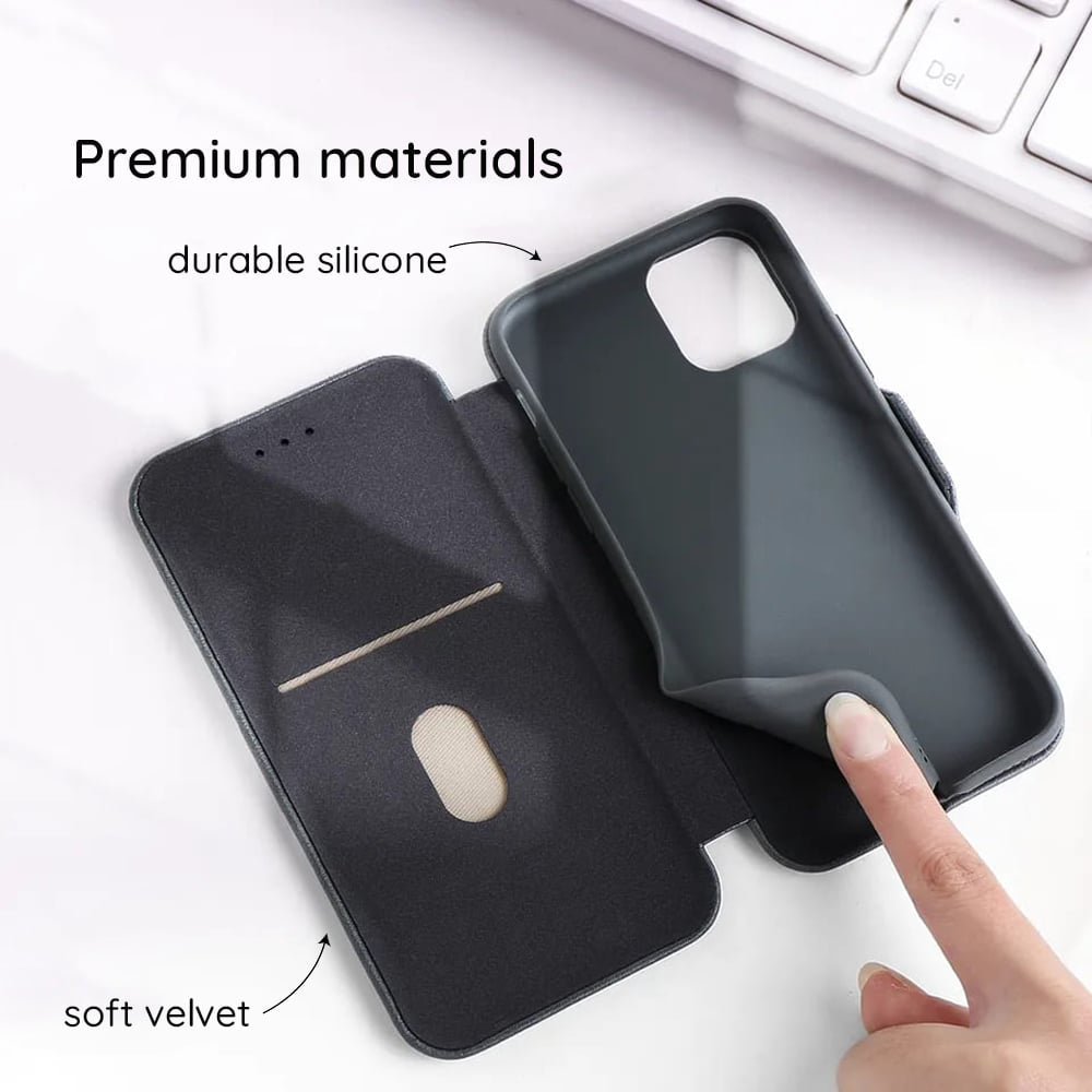 Techsuit Safe Wallet Plus preklopna torbica za Motorola Moto G54 Power Edition / G64 – črna