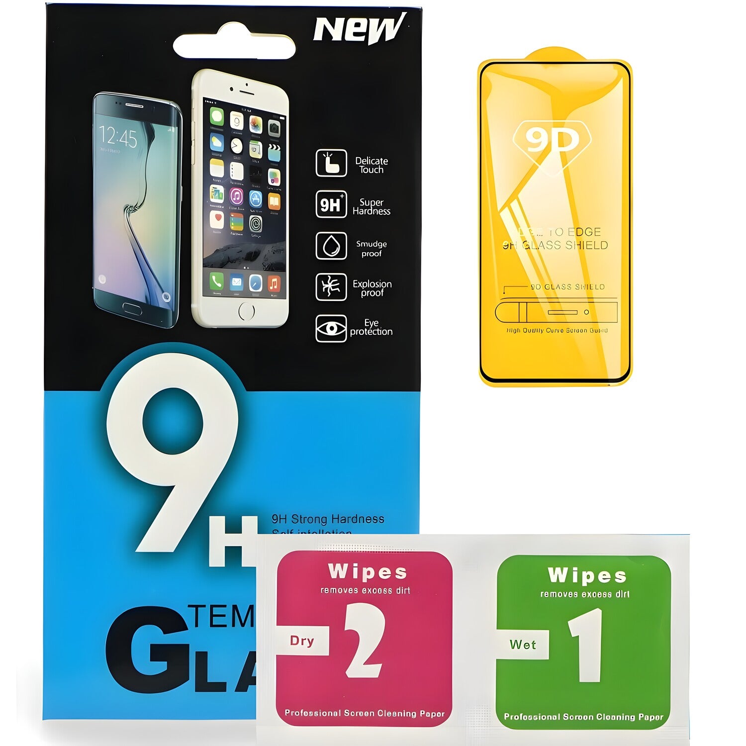 Premium zaštitno staklo za Xiaomi Redmi 8 - 10 kom./Crna KP38332