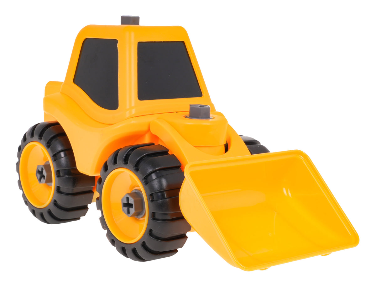 Buldožer za sastavljanje 18 cm - žuti