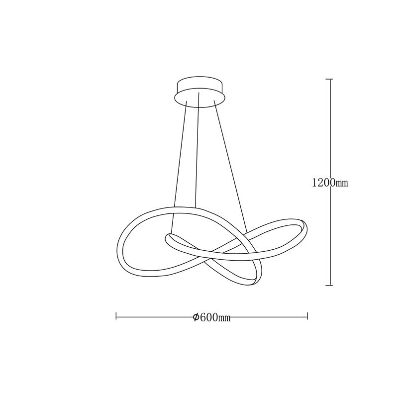 Smart dekorativna visilica Green Tech 60W, 3CCT, dim, APP + daljinski upravljač