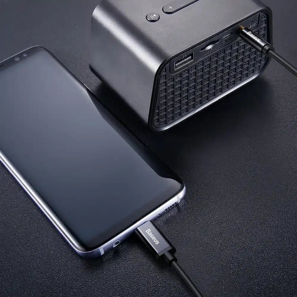 BASEUS Yiven Type-C moški na 3,5 moški avdio kabel M01 črn CAM01-01