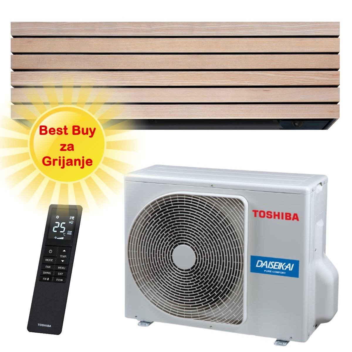 TOSHIBA KLIMA UREĐAJ 5kW RAS-B18S4KVDG-E/RAS-18S4AVPG-E - Super Daiseikai 10, za 50m2, A+++, R32