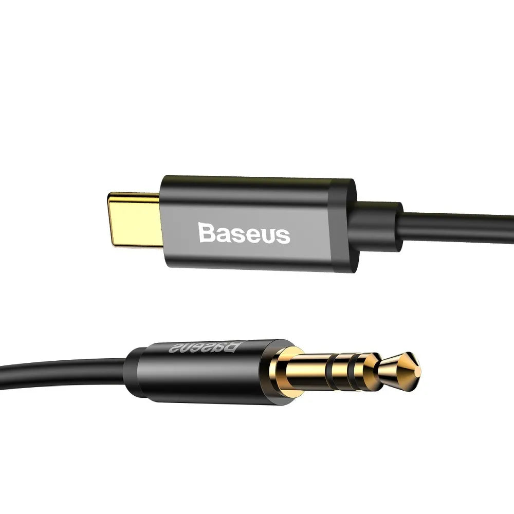 BASEUS Yiven Type-C moški na 3,5 moški avdio kabel M01 črn CAM01-01