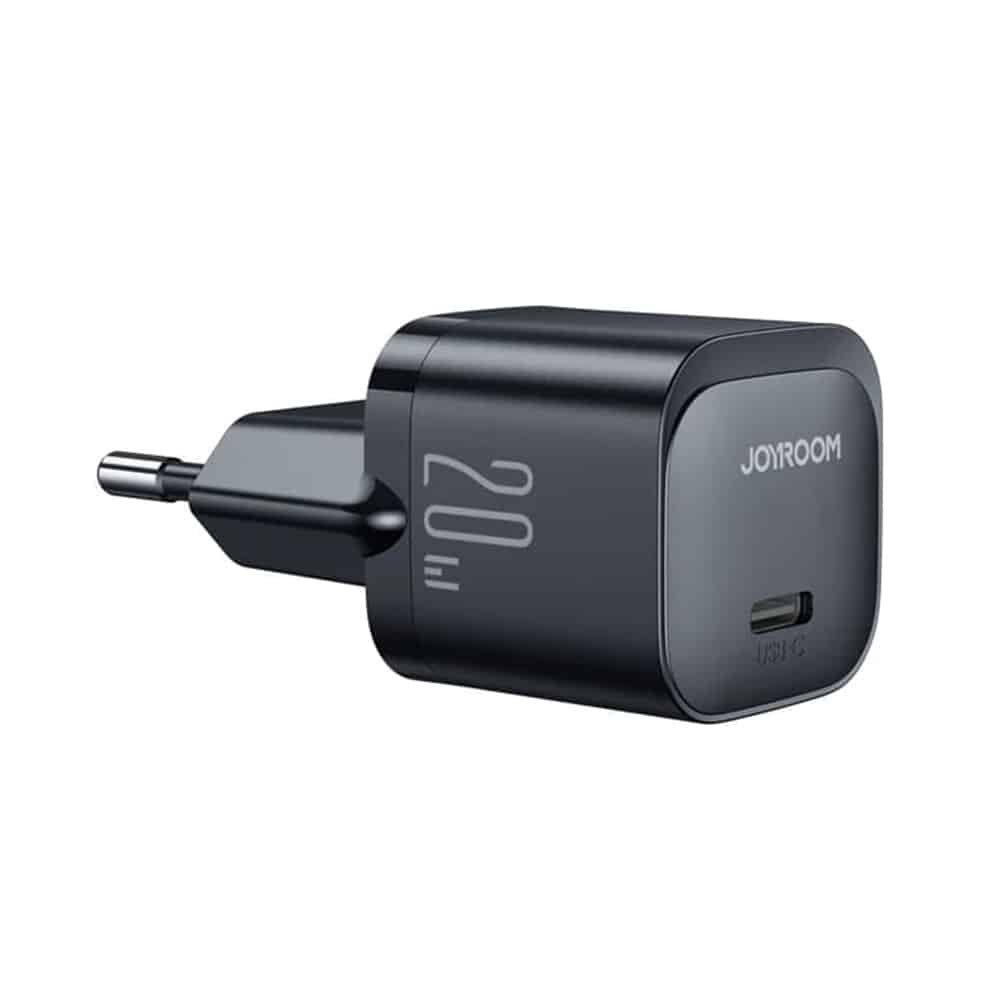 JoyRoom - Stenski polnilec (JR-TCF02) - Type-C 20W s kablom Type-C v Lightning - črn