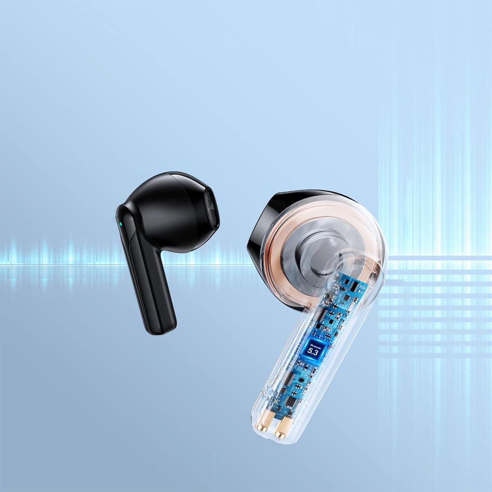 JoyRoom - brezžične slušalke (JR-TL11) - ENC - vodoodporne IPX4 - Bluetooth 5.3 - črne