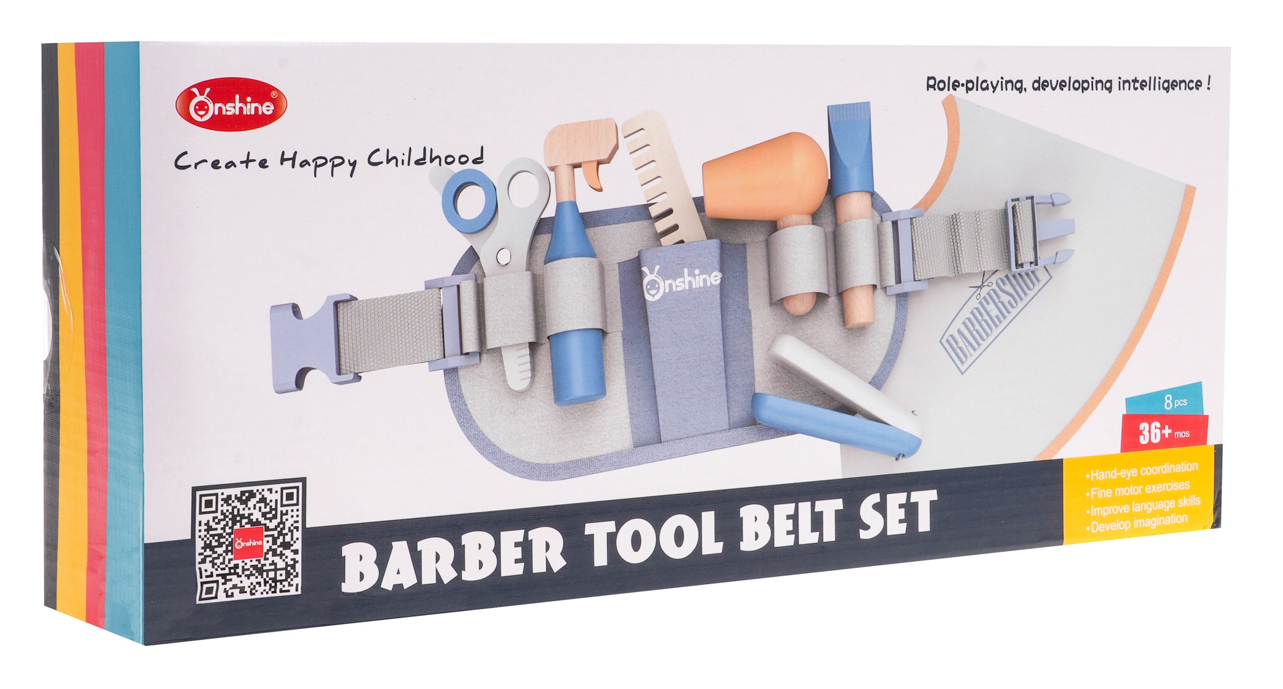 Wooden Barber Set