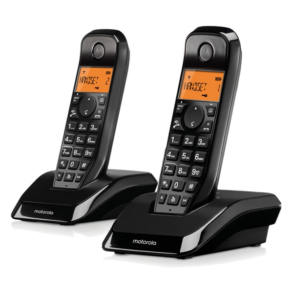 Motorola S12 Duo DECT telefon Identifikacija poziva Crno