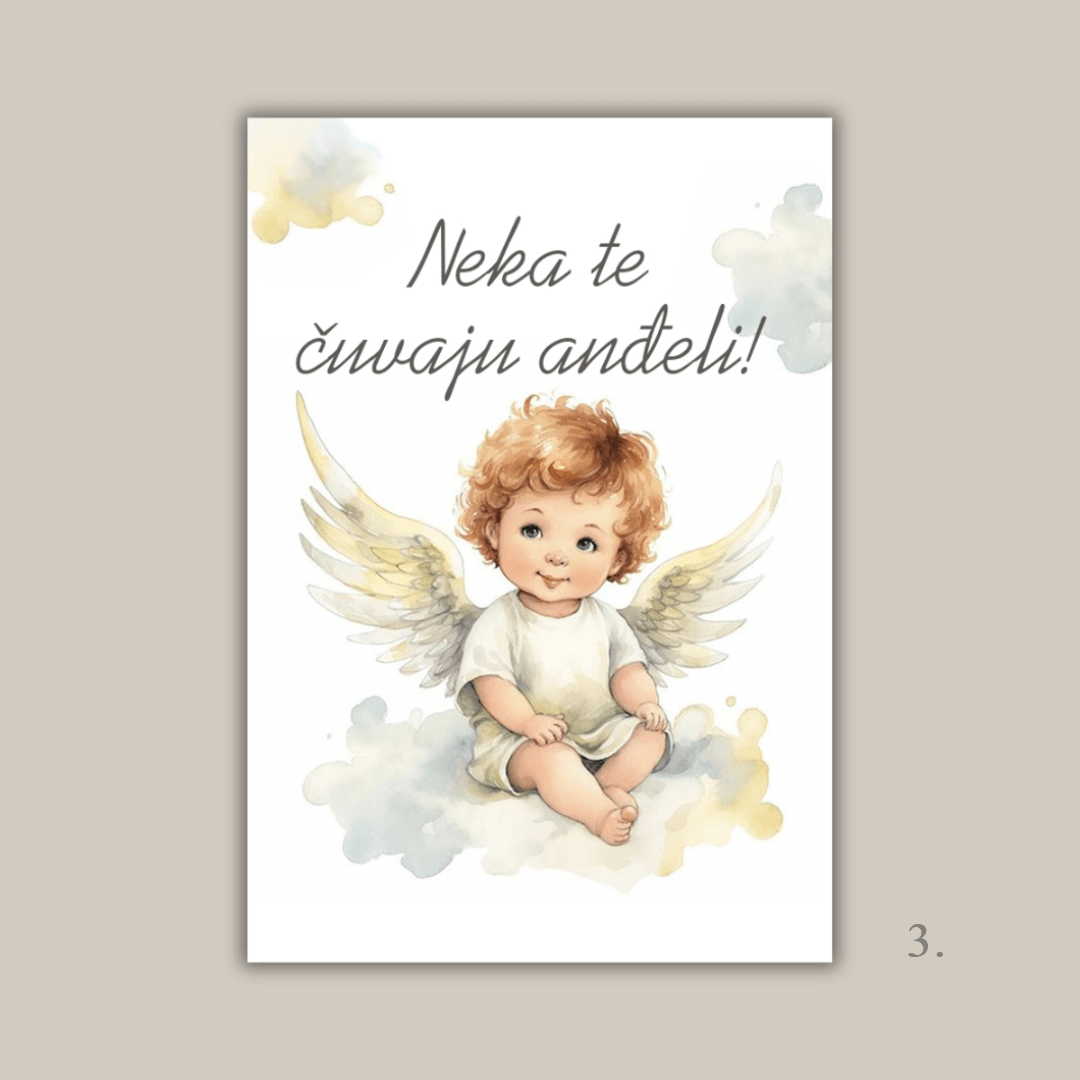 Magneti "Naj te čuvajo angeli" – nežen spomin za krst, rojstvo in posebne trenutke