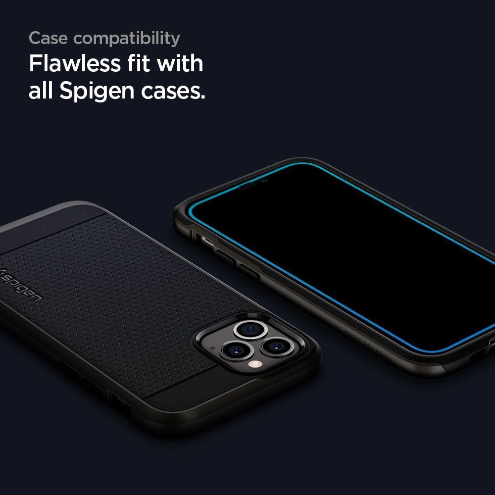 SPIGEN KALJENO STEKLO GLASS FC ZA IPHONE 12 PRO MAX ČRNO