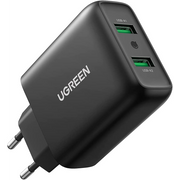 Ugreen 10216 punjač za mobitel Univerzalno Crno AC Brzo punjenje U zatvorenom