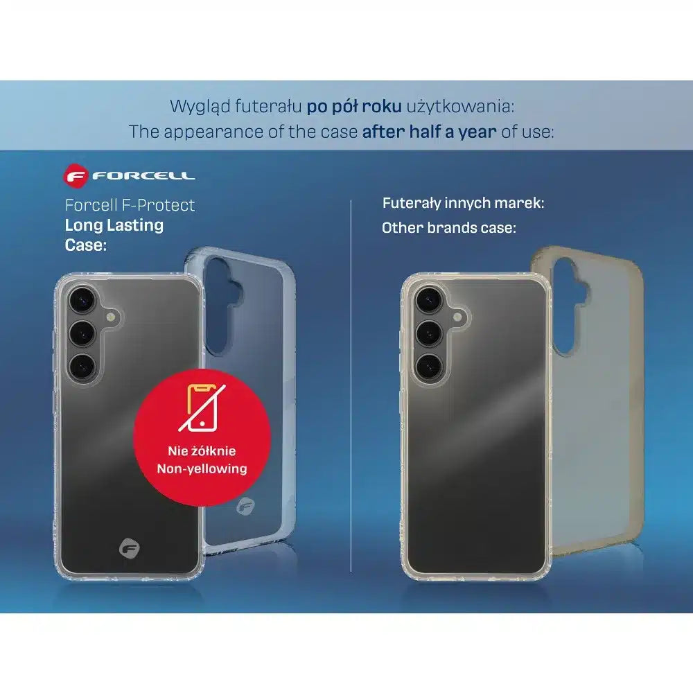 FORCELL F-PROTECT Dolgotrajen tanek ovitek za SAMSUNG A55 prozoren